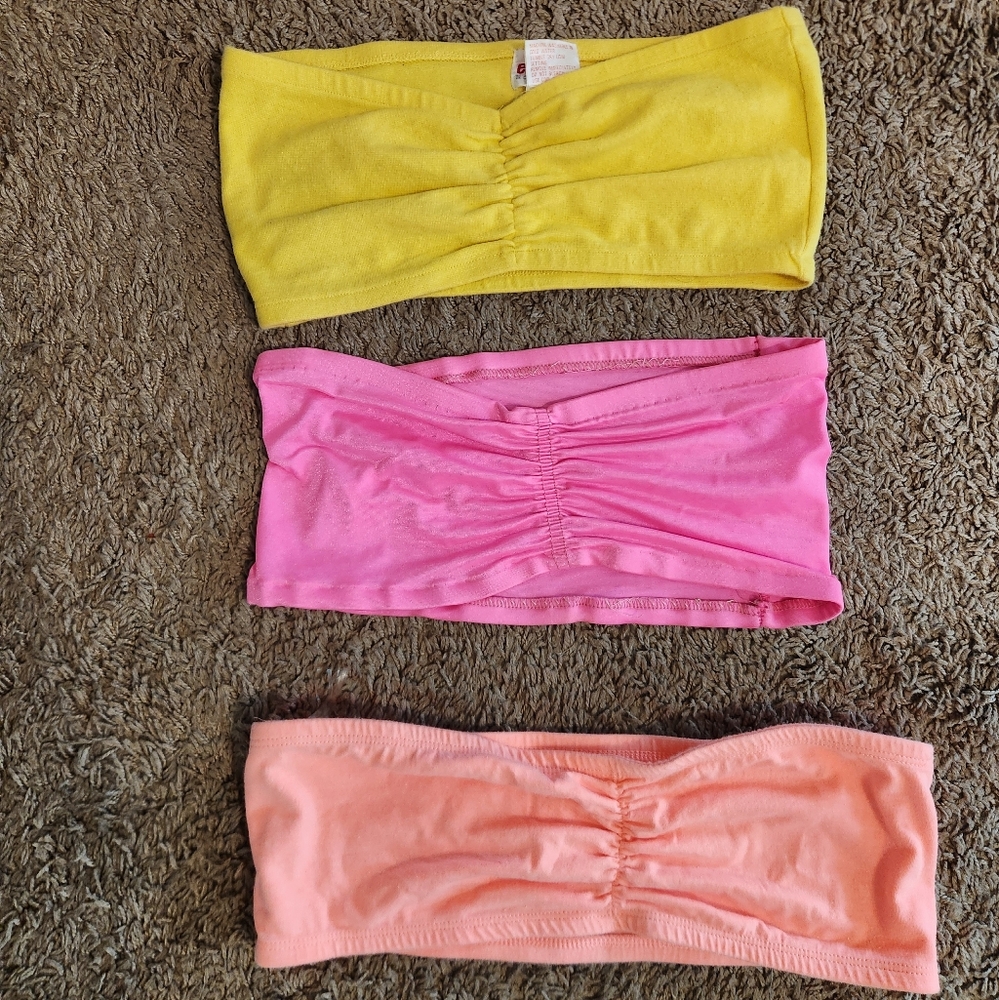 *BUNDLE* 3 Bandeau Crop Tops - LRG